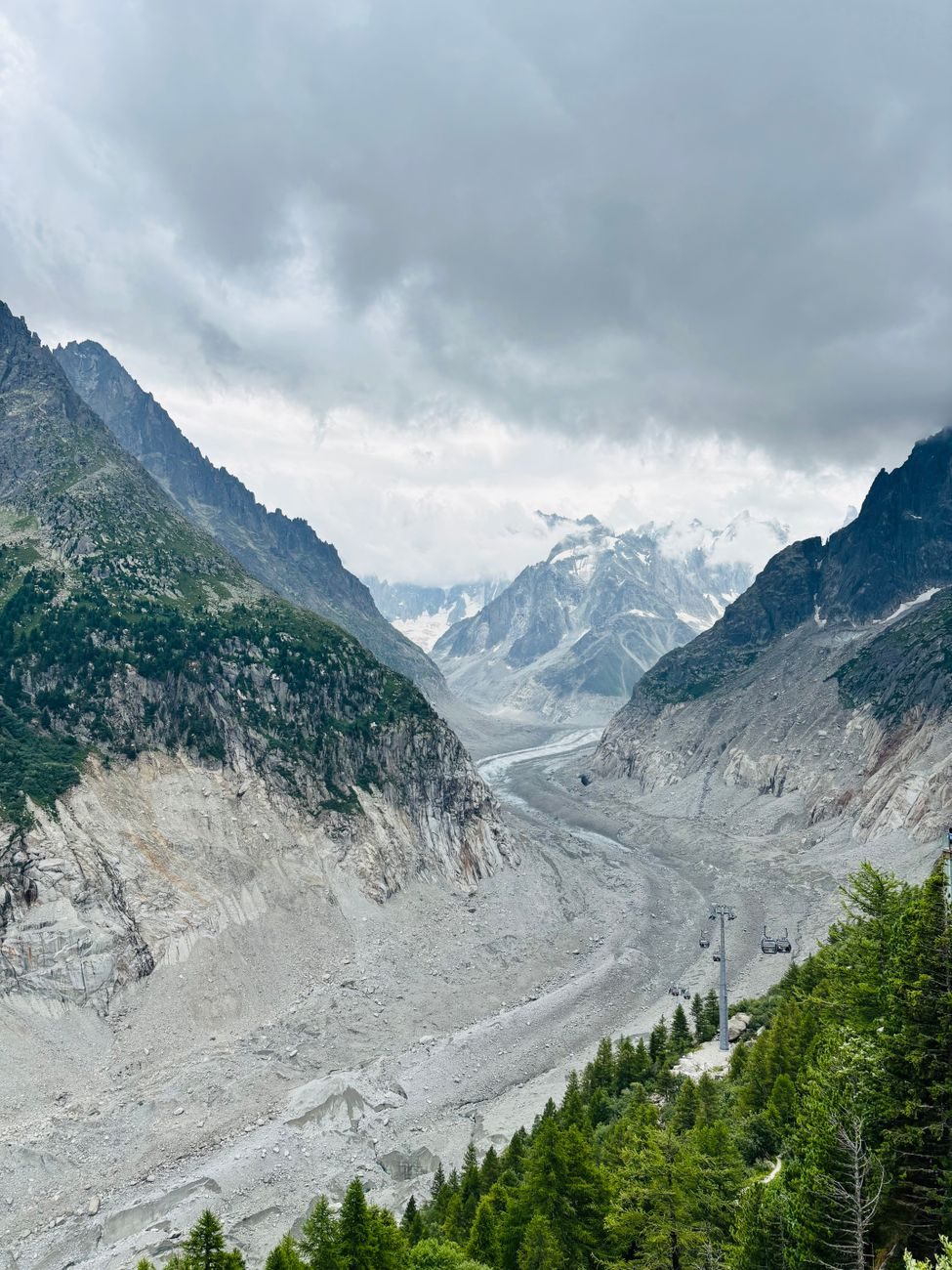 La Mer de Glace vue depuis le Montenvers